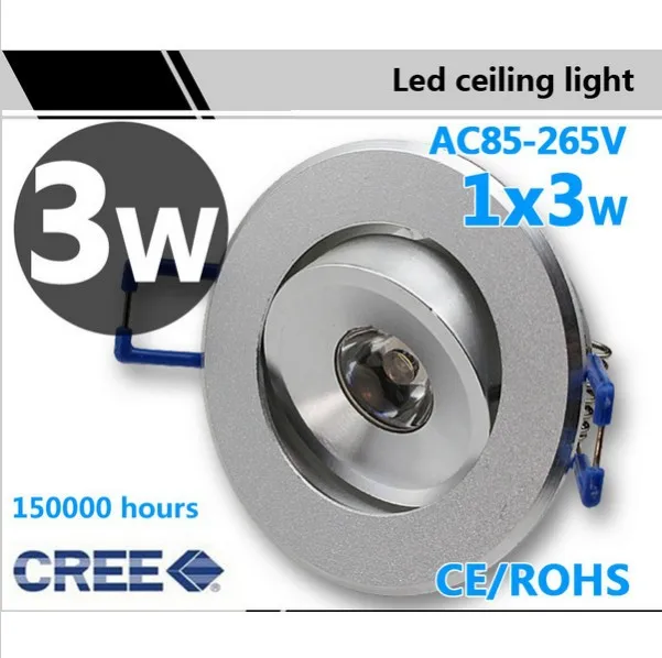 Миниатюрный светодиодный Светильник направленного света 3 Вт встраиваемый