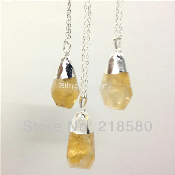 Ожерелье граненые цитриновые с кристаллами | Украшения и аксессуары