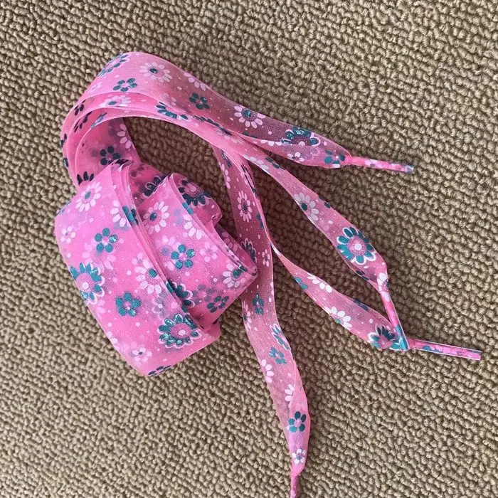 Rose red 11 Цвет печать снег пряжи кружевные шнурки 2,5 см Ширина 80 см/100 см/120 см Длина прозрачная обувь с кружевами шнурки - Цвет: Rose red