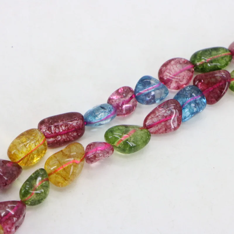 

new jewelry HOT!12-16mm Multicolor Tourmaline Irregular Loose Beads 15'' Wholesale and retail