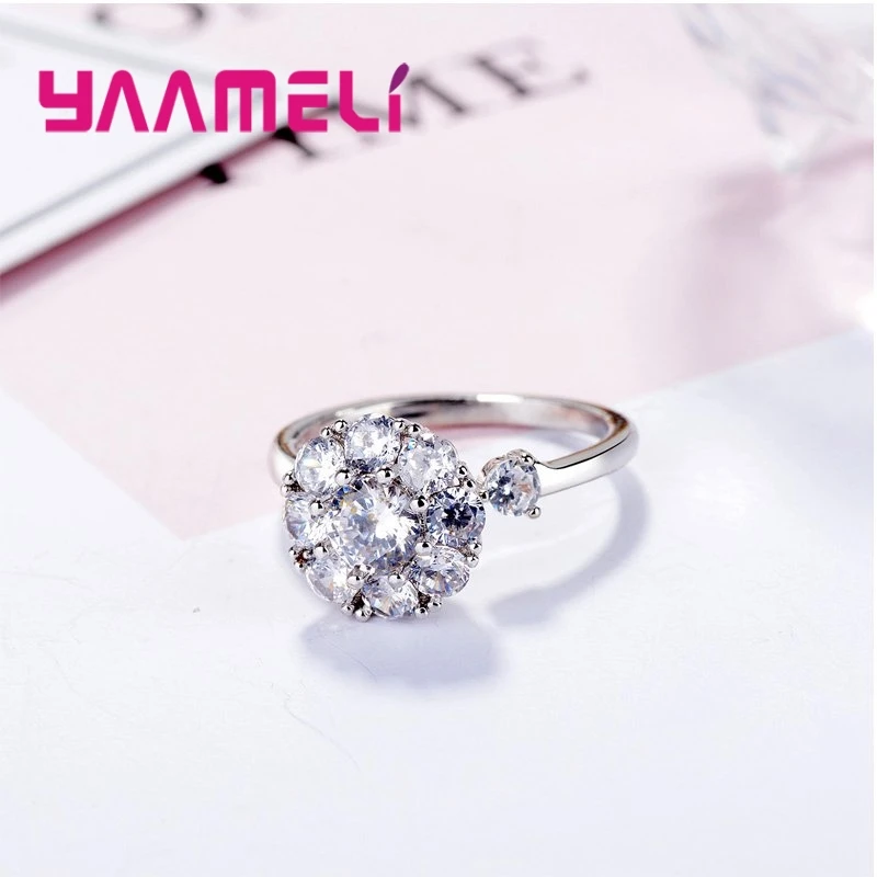 Белое большое Спортивное кольцо в стиле панк для пары открытое серебряное