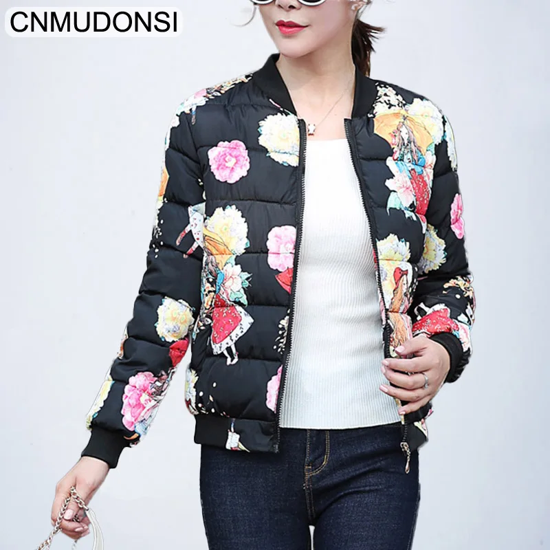 CNMUDONSI Winter Jacket women 2018 autumn fashion Outerwear Womens Parkas Coat Short Female Slim Cotton padded basic tops | Женская