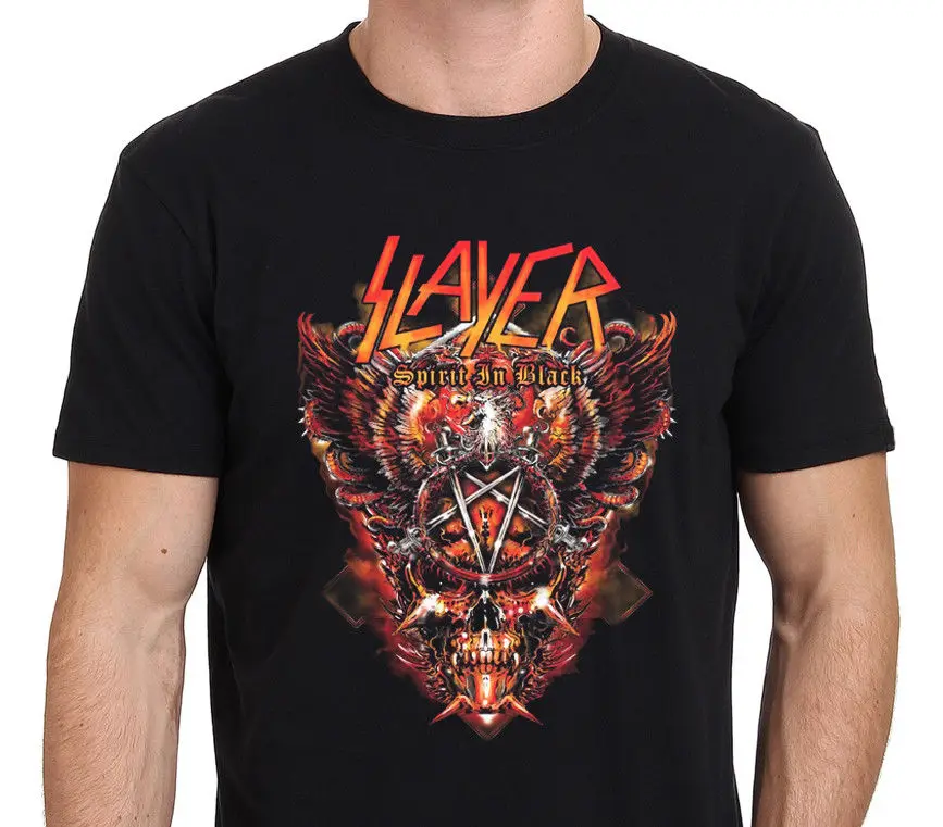 SLAYER Дух В Черная Футболка мужская Черный: S XXL|Мужские футболки| |
