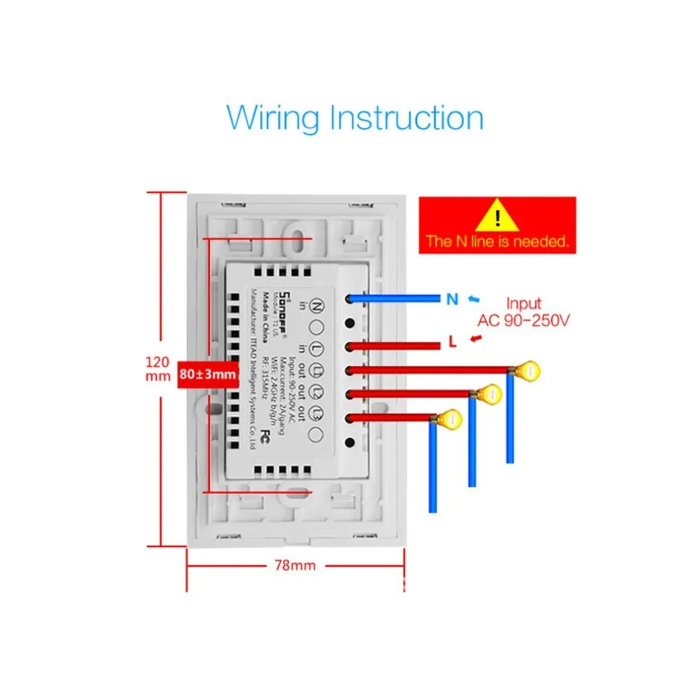 Smart Беспроводной сенсорный выключатель закаленное Стекло Панель удаленного