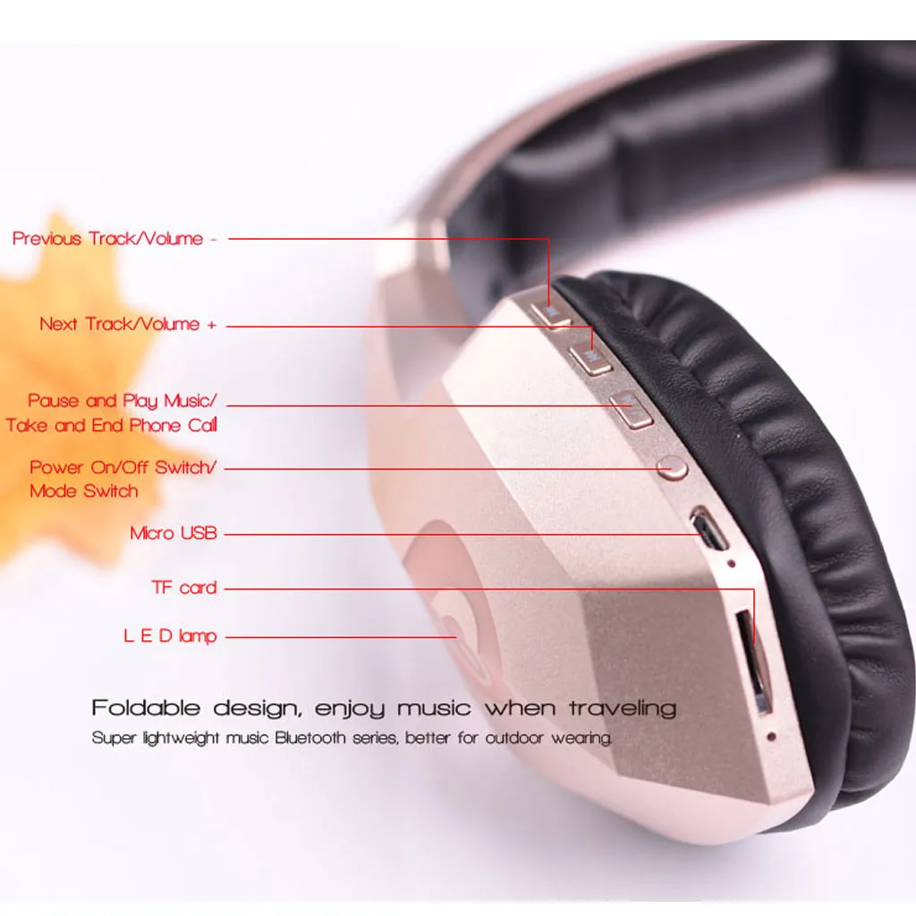 OVLENG S33 Bluetooth наушники беспроводные легкие 4 1 стерео гарнитура с микрофоном для ПК