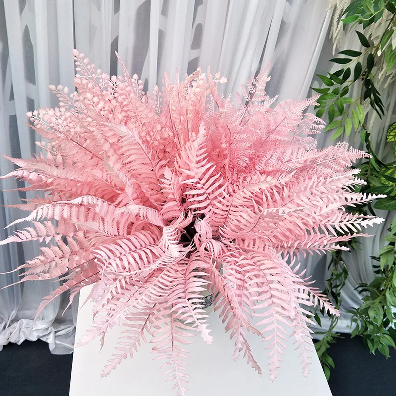 13 forks Artificial Pteris Flower Branch Wedding Angranment Fake Simulation Display Home Decoration DIY Flores | Дом и сад