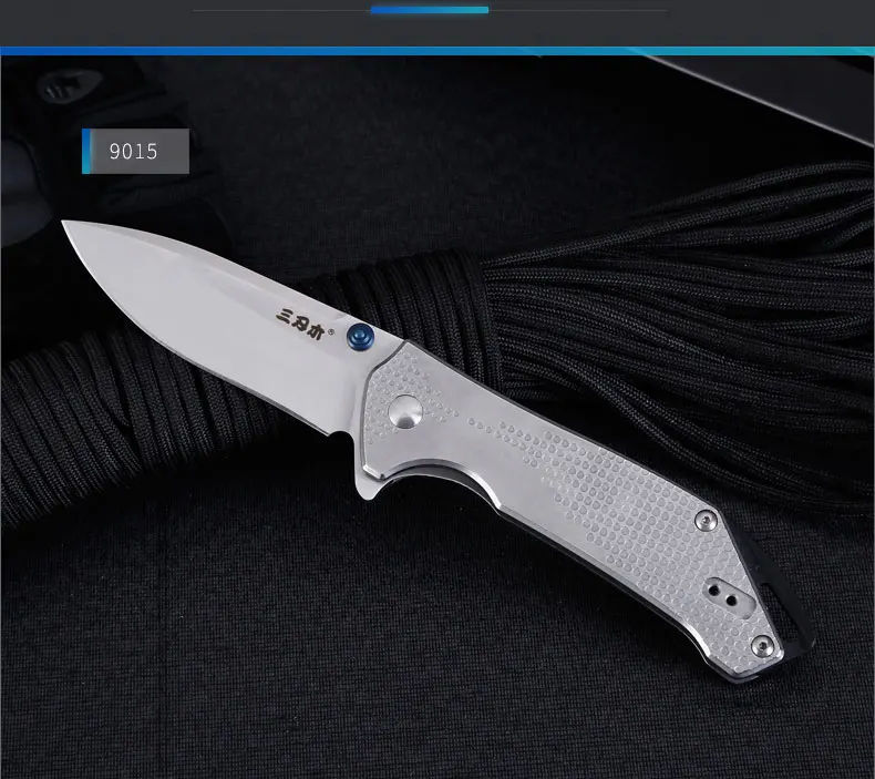 Sanrenmu 9015/9015-SB карманный складной нож 12C27 лезвие Флиппер шариковый подшипник EDC нож Открытый Кемпинг выживания Рыбалка инструмент edc