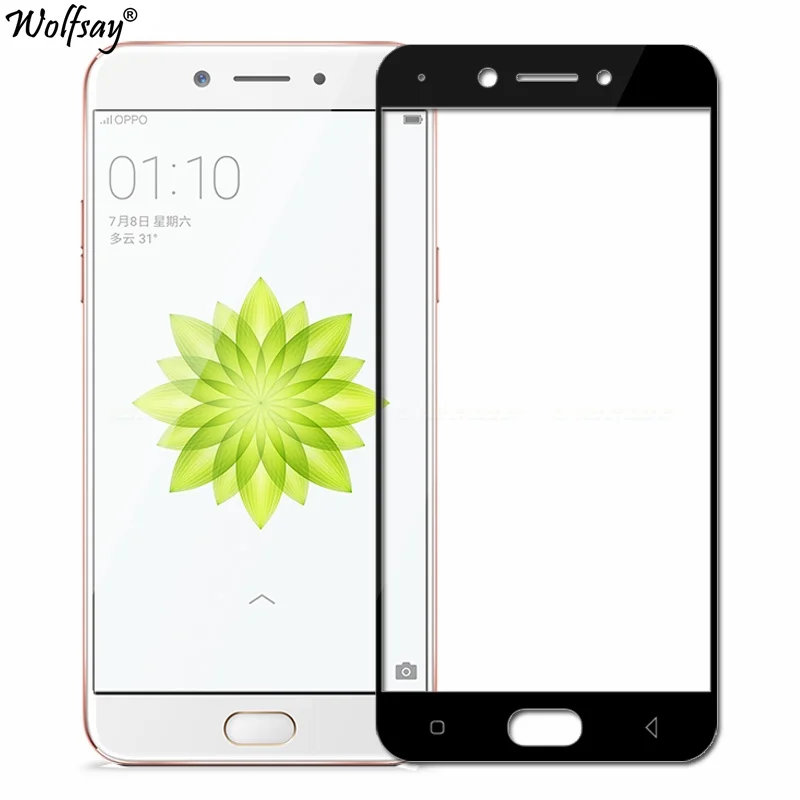 Защитное стекло для экрана OPPO F3 закаленное A77 A 77 полное покрытие защитная пленка