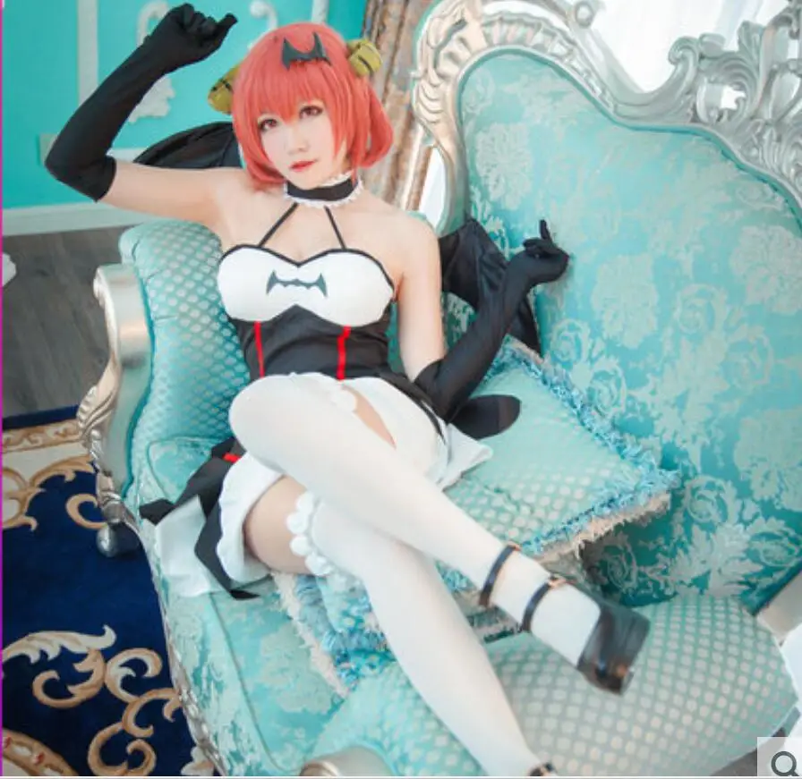 Аниме Габриэль прямой косплей Kurumizawa Satanichia McDowell COS хэллоуивечерние НКА Дьявол