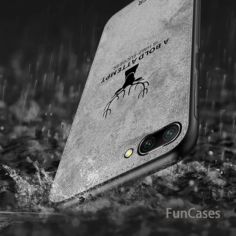 Мягкий ТПУ Край холст тисненый Олень чехол для телефона huawei mate 10 20 lite P20 Pro Nova 3 3i 2s P