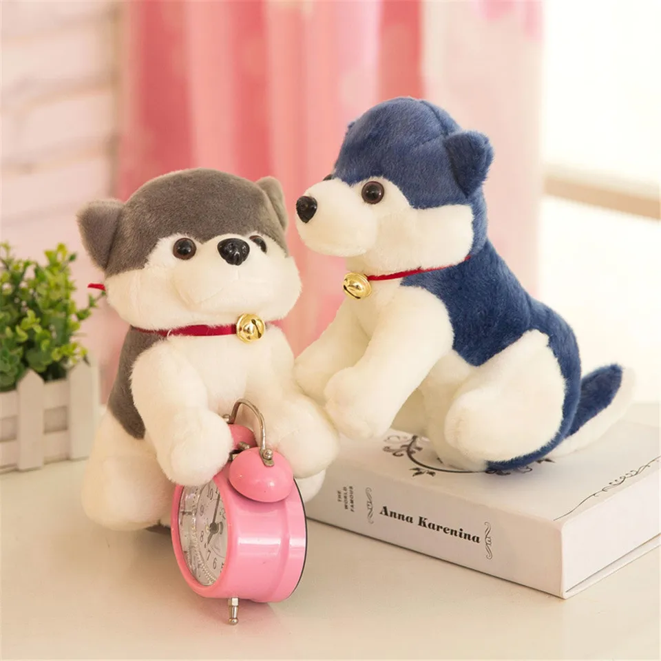 18 см колокольчиками Собака Хаски плюшевые игрушки прекрасный чучело куклы Лидер