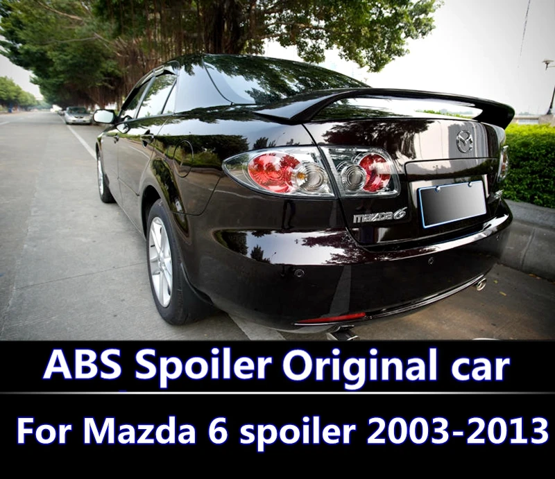 Для Mazda 6 2003-2013 спойлер высокого качества ABS Материал заднее крыло автомобиля