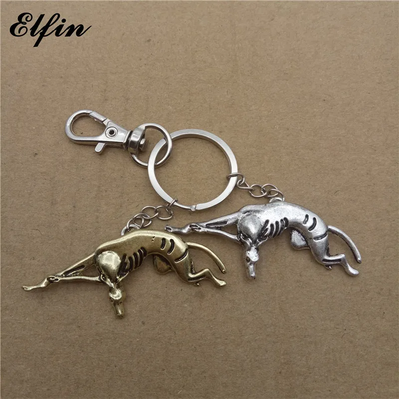 Elfin трендовые Грейхаунд брелки Модные животные Pet Мемориал ювелирные изделия