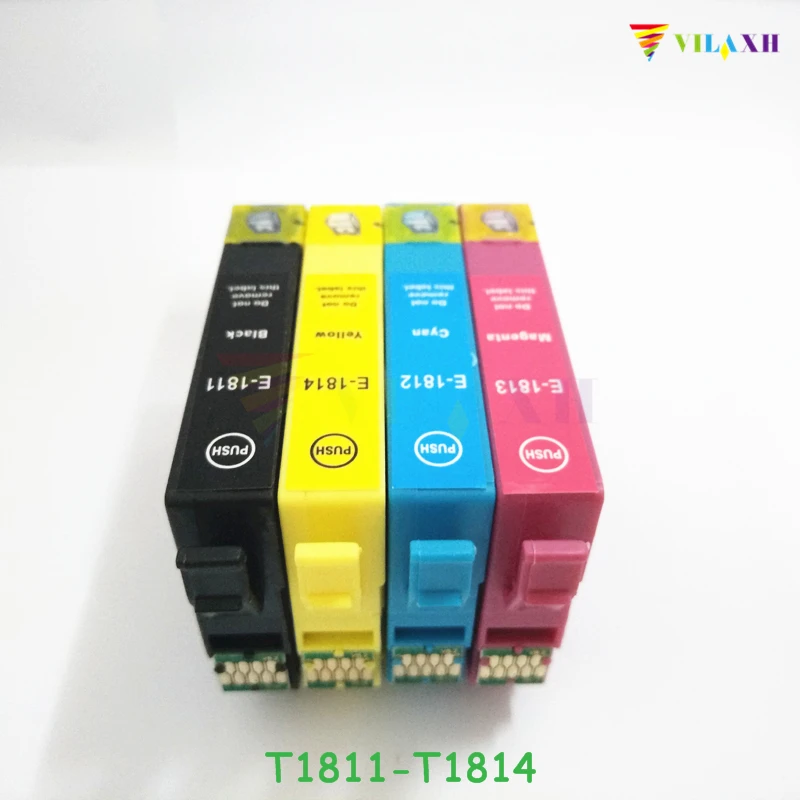 

Чернильные картриджи vilaxh T1811 для Epson T1811 Expression Home XP402 XP405 XP215 XP312 XP415 XP412 XP315 XP212 XP405WH XP 402 405