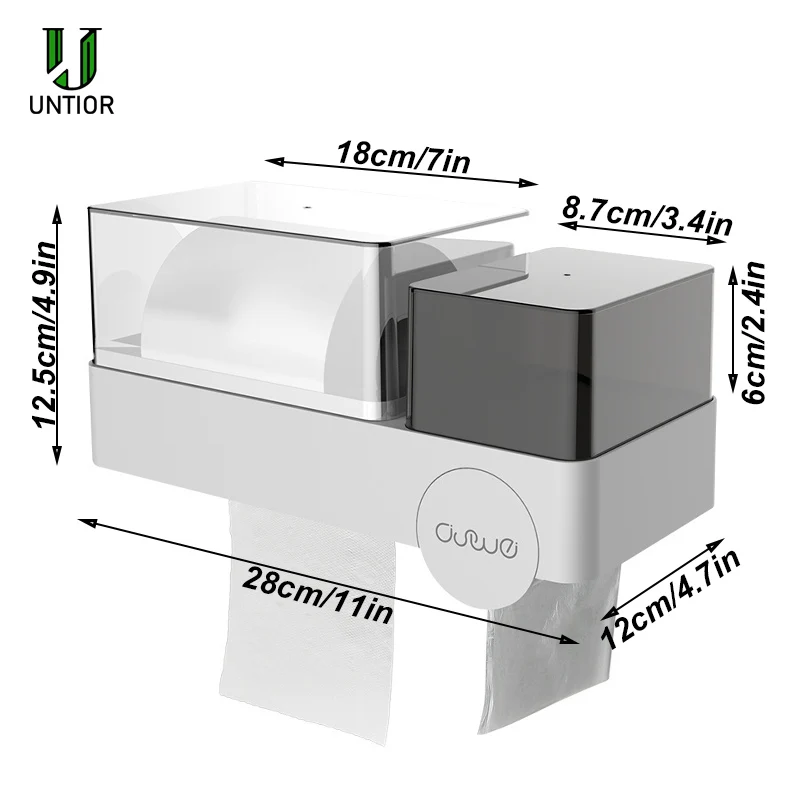 Настенный держатель для туалетной бумаги UNTIOR водонепроницаемый чехол салфеток