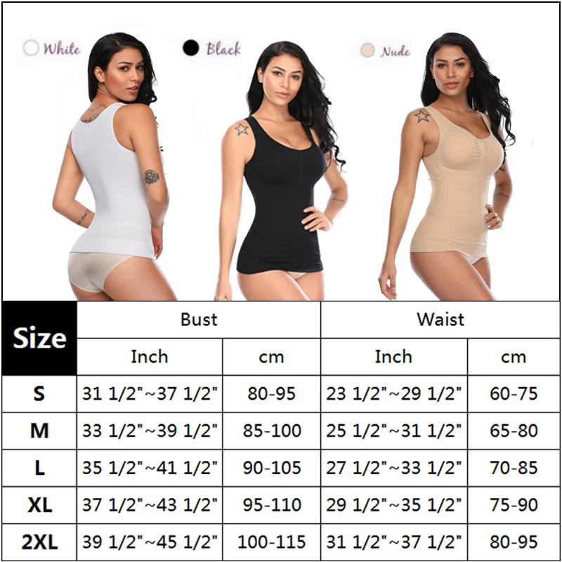 Корректирующее белье женское со съемными подкладками Утягивающее нижнее майка с