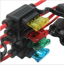 

3pcs waterproof In Line standard Blade Fuse Holder fuses+7.5A Amp kit for car boat bike