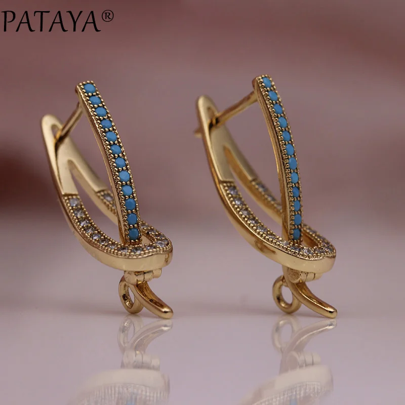 Женские длинные серьги PATAYA уникальные подвески из розового золота 585 пробы