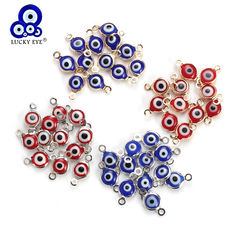Соединители Lucky Eye 10 шт./лот сглаза для браслетов ожерелий подвесок ювелирные
