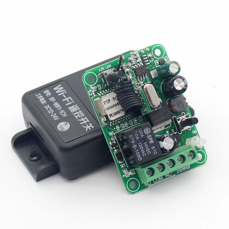 Беспроводной дистанционный переключатель KTNNKG с Wi-Fi, дистанционный релейный приемник 1CH DC 12V 24V 36V 10A 433 Mhz, голосовое управление для электронного замка