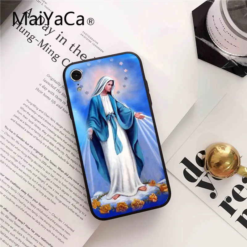 MaiYaCa Virgin Mary Christian Christmas замечательный популярный чехол для телефона iPhone 8 7 6 6S Plus X XS