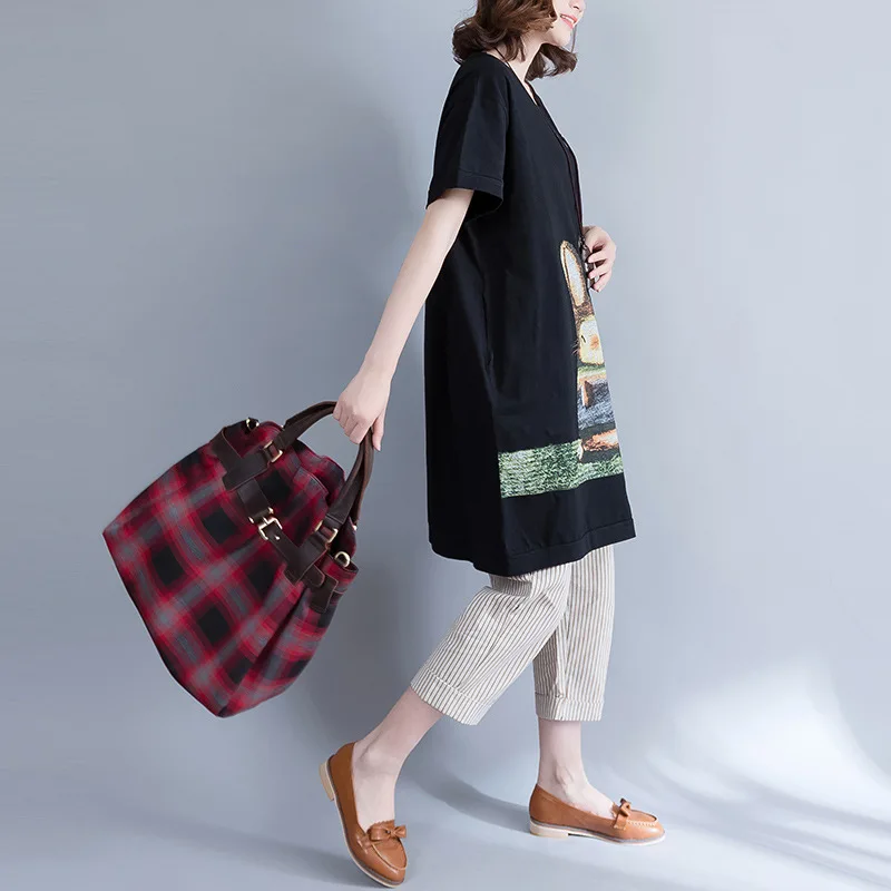 Кролик печати Большие размеры женские футболки длинные с короткими рукавами