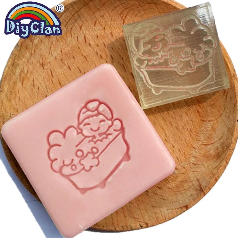 Детское акриловое прозрачное мыло для ванной ручная работа Z0032XZ|soap seal|soap stampstamp