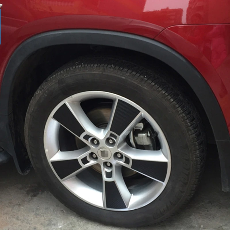3D наклейка на колеса из углеродного волокна водонепроницаемая черная для Chevrolet