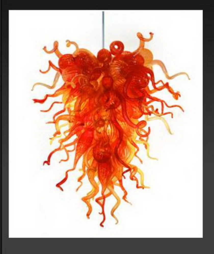 

Free Shipping Living Room Red Decorative Glass Chandelier