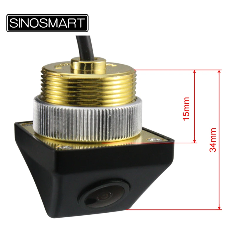 SINOSMART HD универсальная парковочная резервная камера с золотой задней крышкой