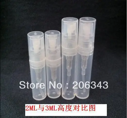 2ml3ML пластмассовый распылитель для духов бутылки используется парфюмерных