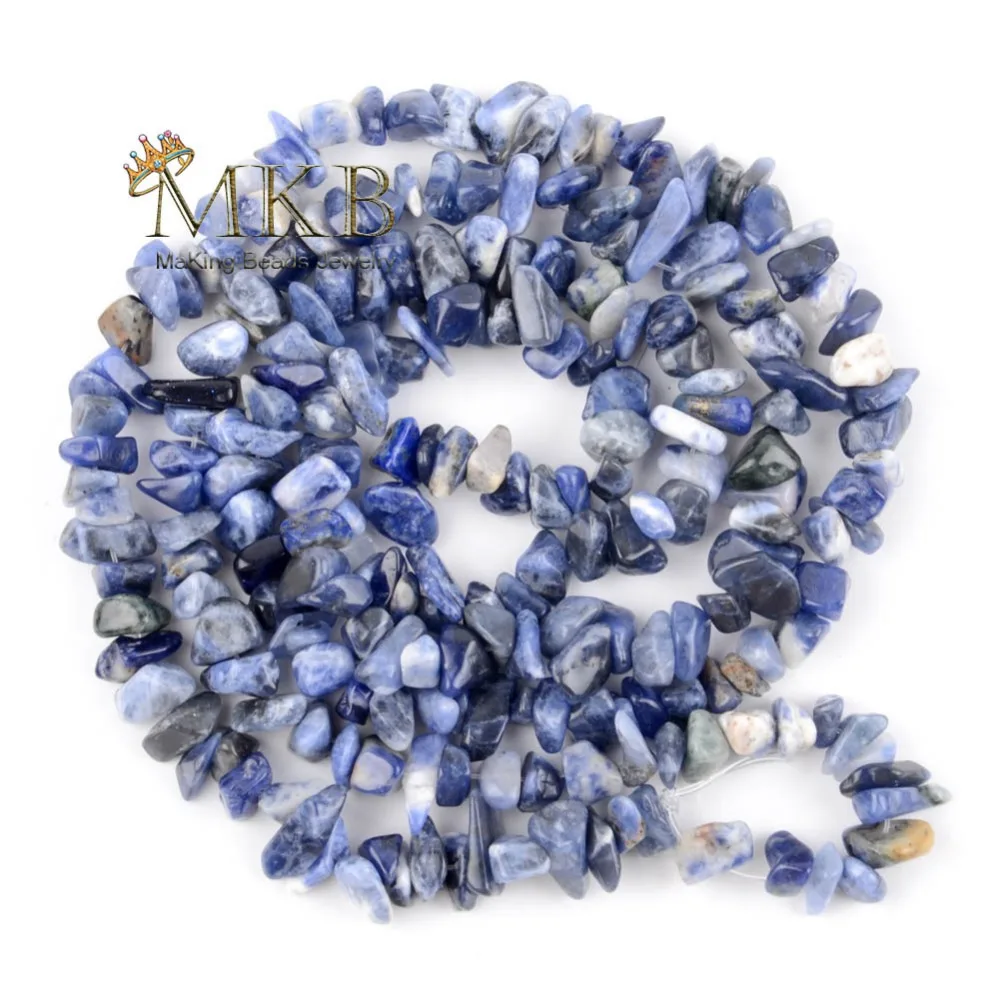 Wholesale Natural Stone Chip Beads Blue Sodalite Gravel For Jewelry Making 3-5mm 5-8mm 8-12mm Irregular Diy Bracelet | Украшения и