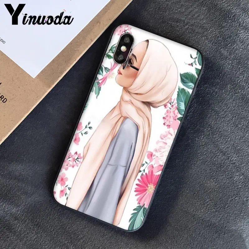 Yinuoda Мусульманский Исламский мультфильм девушка протектор чехол для телефона