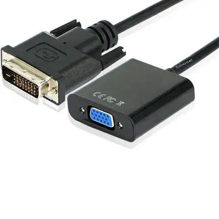 Преобразователь DV DVI в VGA dvi24 + 1 Передача чип vga с кабелем адаптера DVI-D |