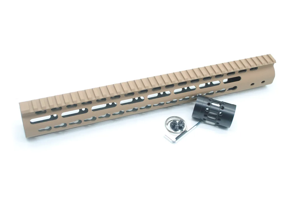 15 ''Inch AR15 Free Float Keymod Handguard Picatinny Rail Mount System Fit .223|free float|tan tanningar15 free float handguard |