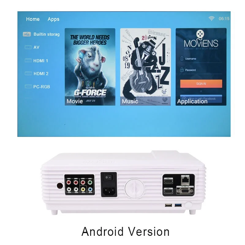 LED96+ BT96 проектор Android wifi 1280*800 Full HD 1080p видео 3D светодиодный домашний проектор ЖК-проектор VGA пожалуйста прочитайте ошибку в деталях - Цвет: LED96 wifi