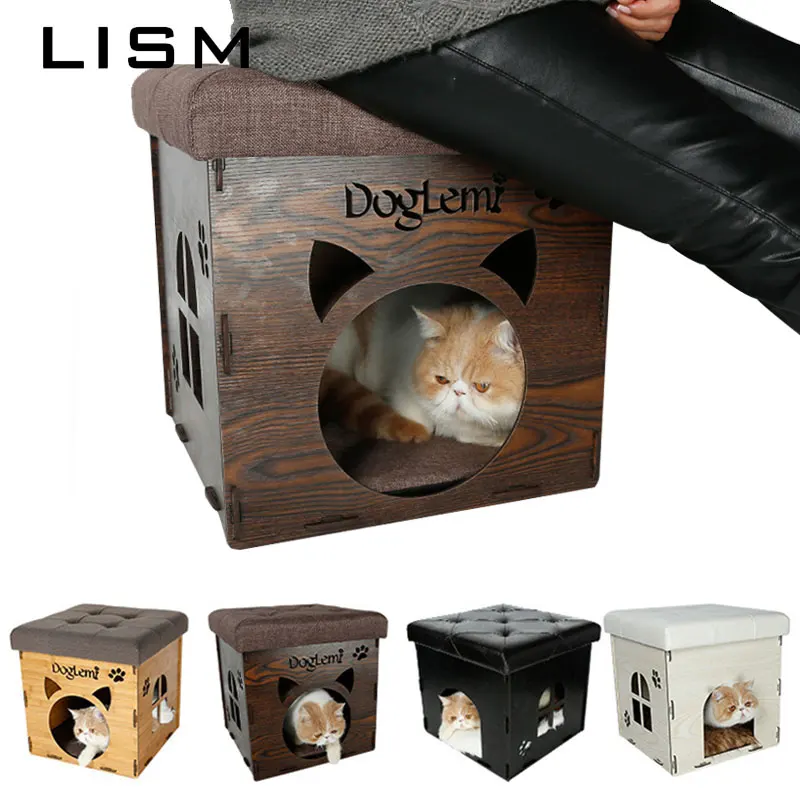 Многофункциональный домик для домашних питомцев деревянный стул дома семья