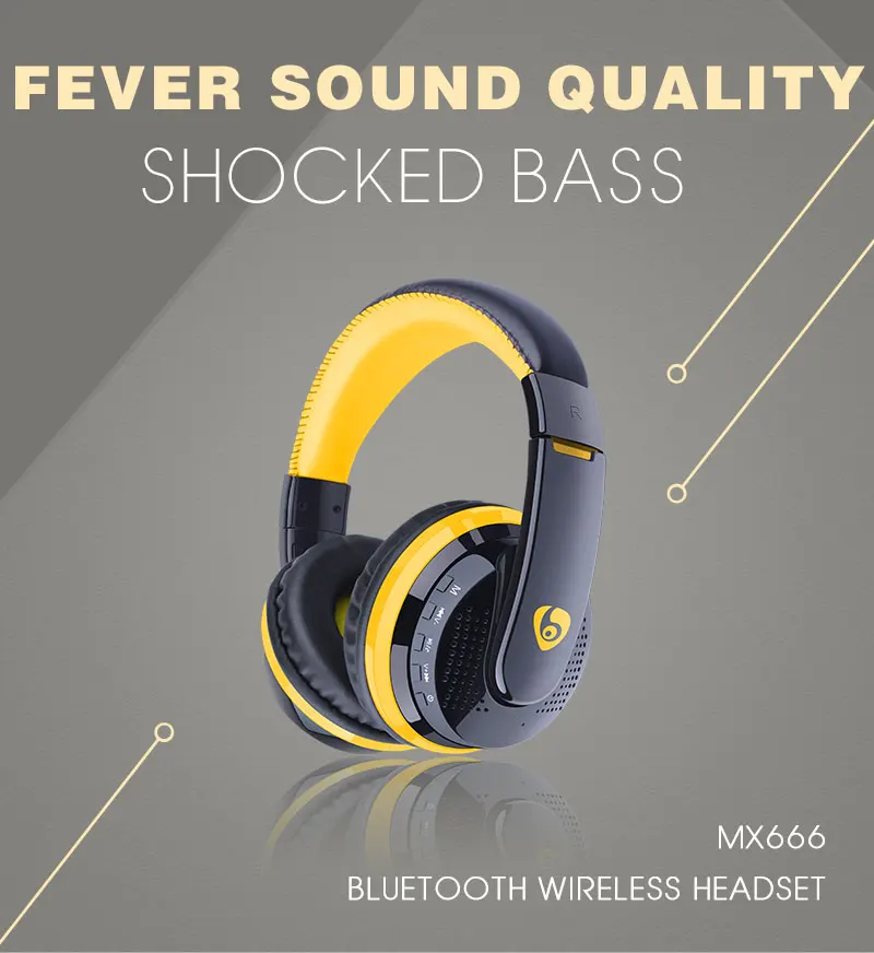 TOPROAD MX666 беспроводные наушники Bluetooth 4,0 гарнитура с микрофоном над ухом головная повязка громкой связи Поддержка FM TF для телефона