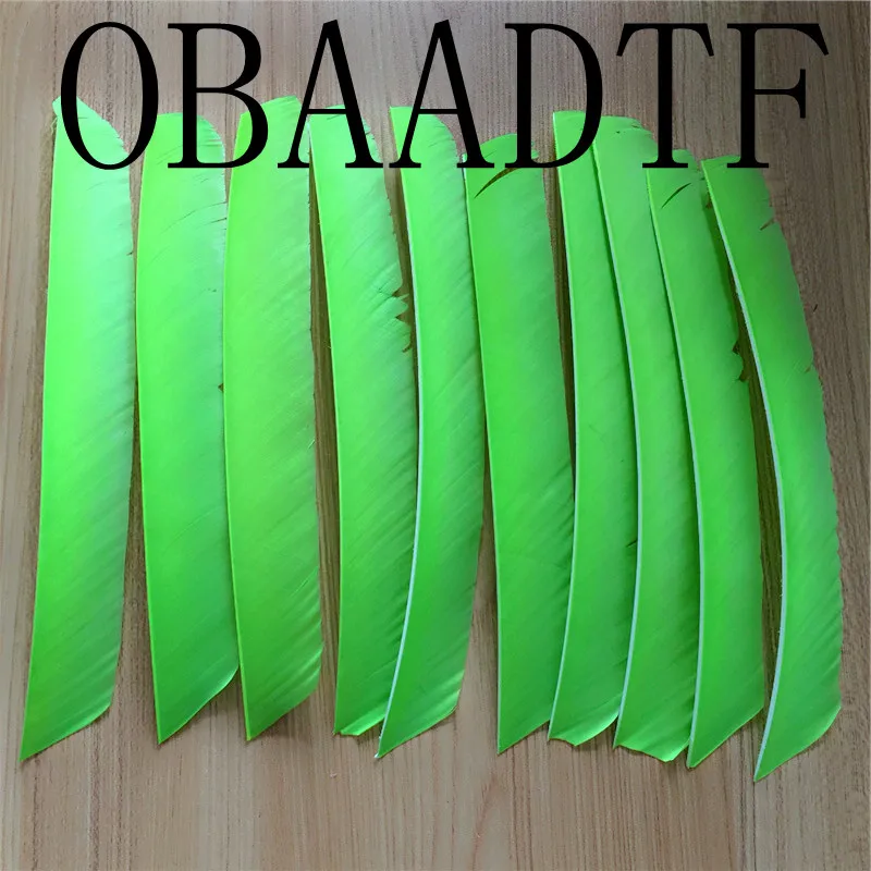 

50pcs Fluorescent Green Full Length Real Turkey Feather For Archery Hunting And Shooting Arrow Fletching New Arrivals