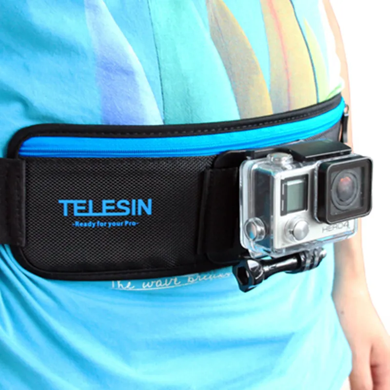 Новинка 2019 аксессуары TELESIN регулируемый поясной ремень + j крюк для Gopro hero 7 6 5 3 4 xiaomi
