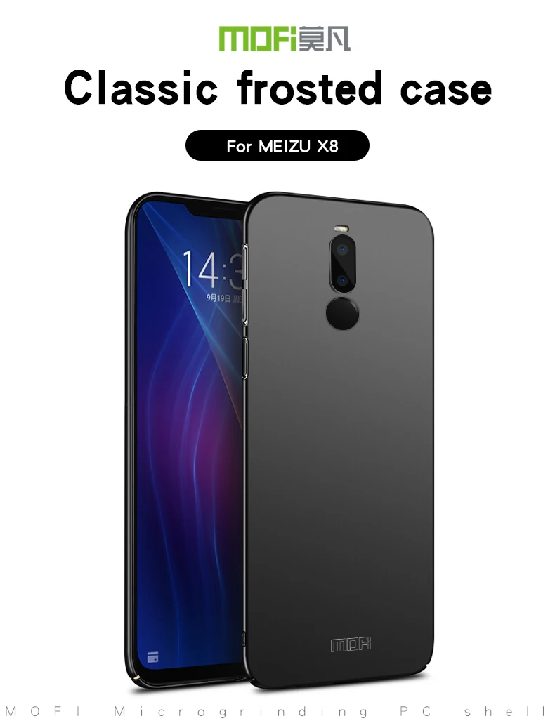Чехол для Meizu X8, чехлы MOFI, жесткий чехол для Meizu X8, высокое качество, тонкий чехол для Meizu X8 6,15''