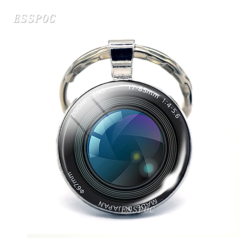 Винтажный брелок для ключей с объективом камеры модный подвеской фотокамеры