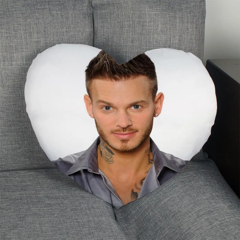 3 Заказная M. Pokora подушка в форме сердечка Наволочка на молнии Обложка свадьба для дома или офиса, декоративные размеры лучший подарок DIY - Цвет: 3