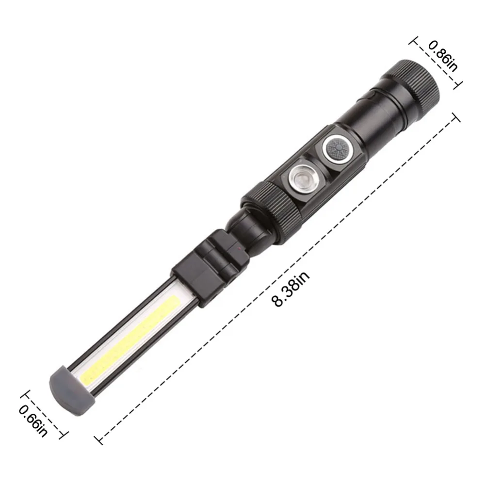 Светодиодный светильник Теплый USB Аккумулятор Перезаряжаемый встроенный ight COB XPE
