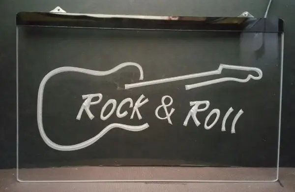 Rock and Roll Guitar Music NEW beer bar pub club 3d signs led neon light sign man cave vintage home decor | Дом и сад