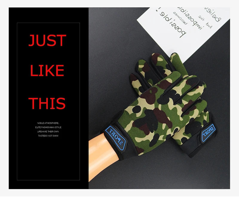 3-15 Years Old Kids Outdoor Gloves Fishing Gloves Sports Keep-Warm Gloves Thicken Camouflage Black Comfortable Children Gloves