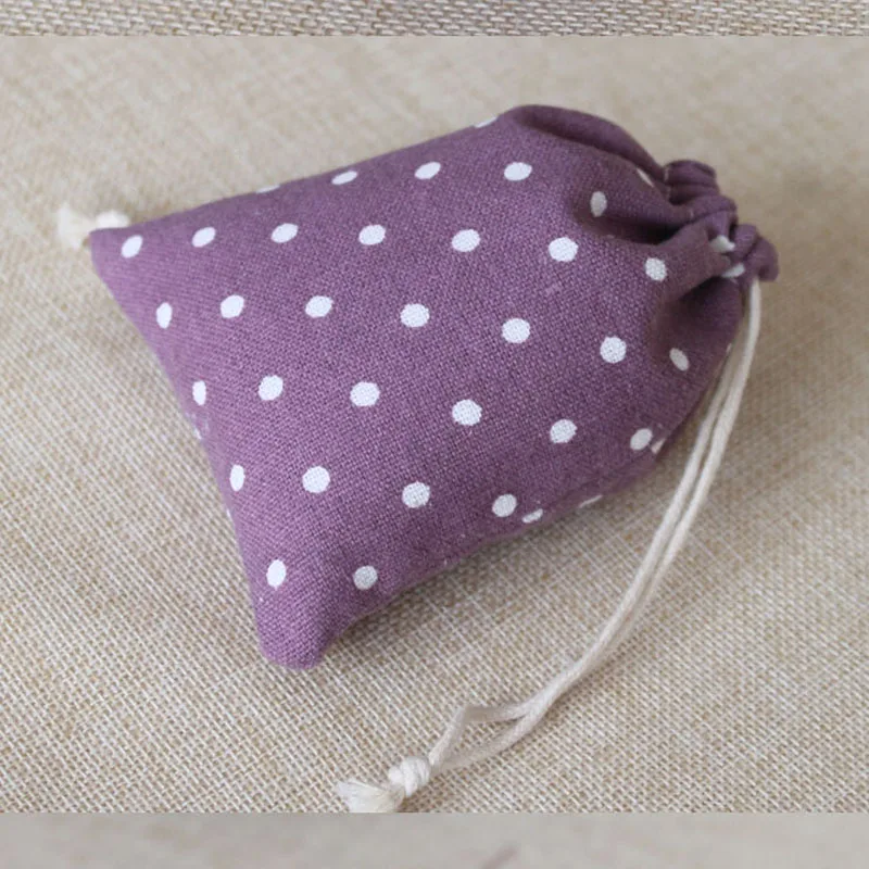 

Purple Dot Linen Gift Bag 9x12cm 10x15cm 13x17cm pack of 50 Birthday Wedding Party Candy Drawstring Pouch