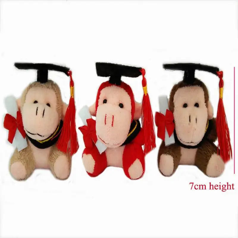 Брелок в виде обезьяны на выпускной 7 см 20 шт./лот|graduation toy|monkey keychainmonkey graduation |