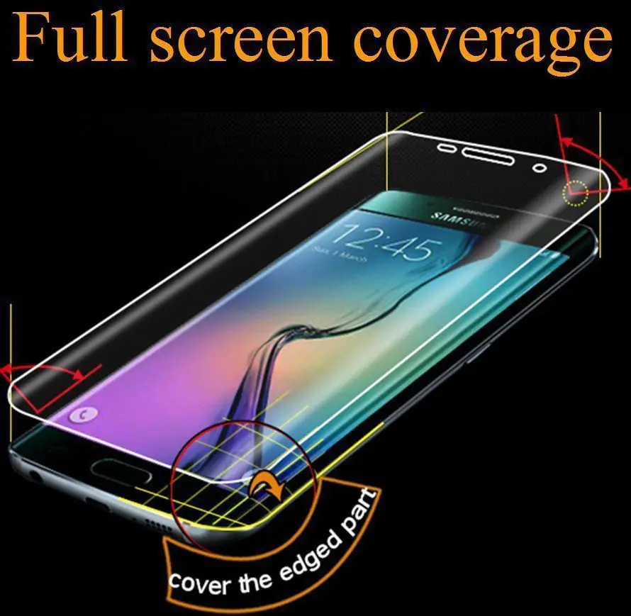 Полное покрытие для Samsung Galaxy S7 S6 S8 Plus Edge прозрачный защитный экран из ТПУ HD мягкая