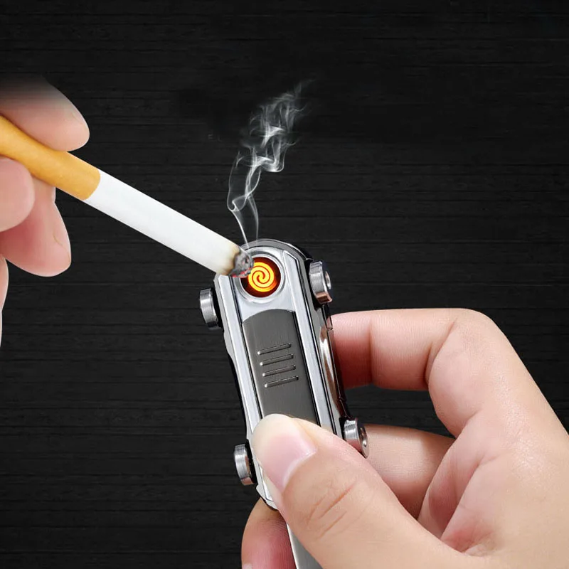 Креативная модель автомобиля usb электрическая зарядка мини зажигалка Ключ